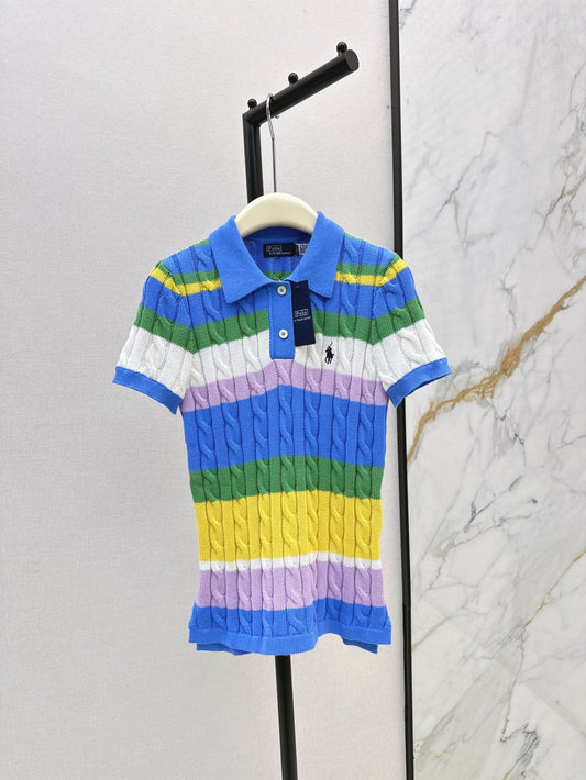 ra  25ss knitted polo shirt