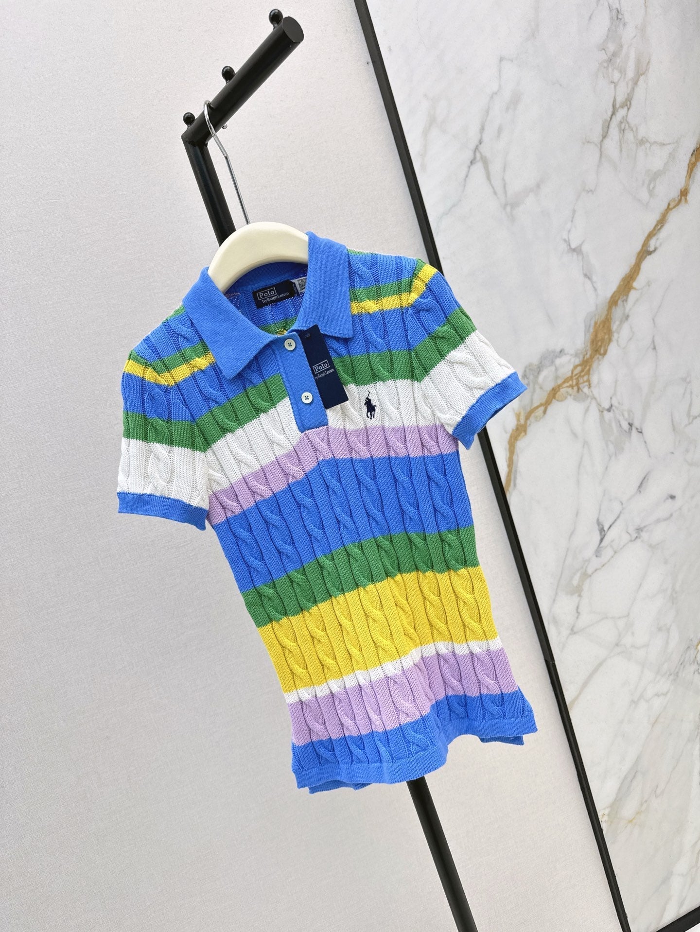 ra  25ss knitted polo shirt
