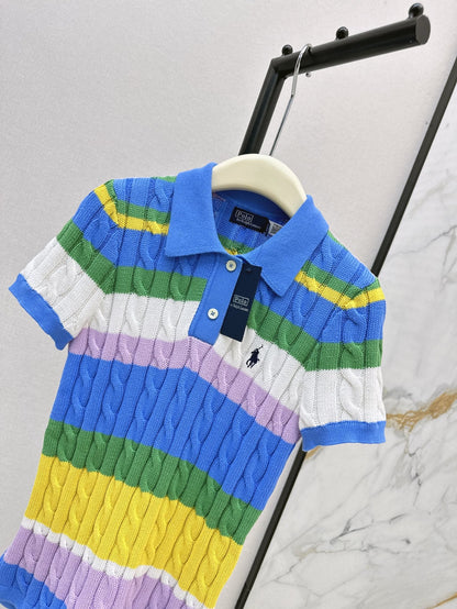 ra  25ss knitted polo shirt