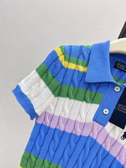 ra  25ss knitted polo shirt