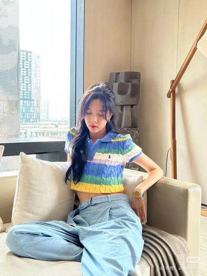 ra  25ss knitted polo shirt