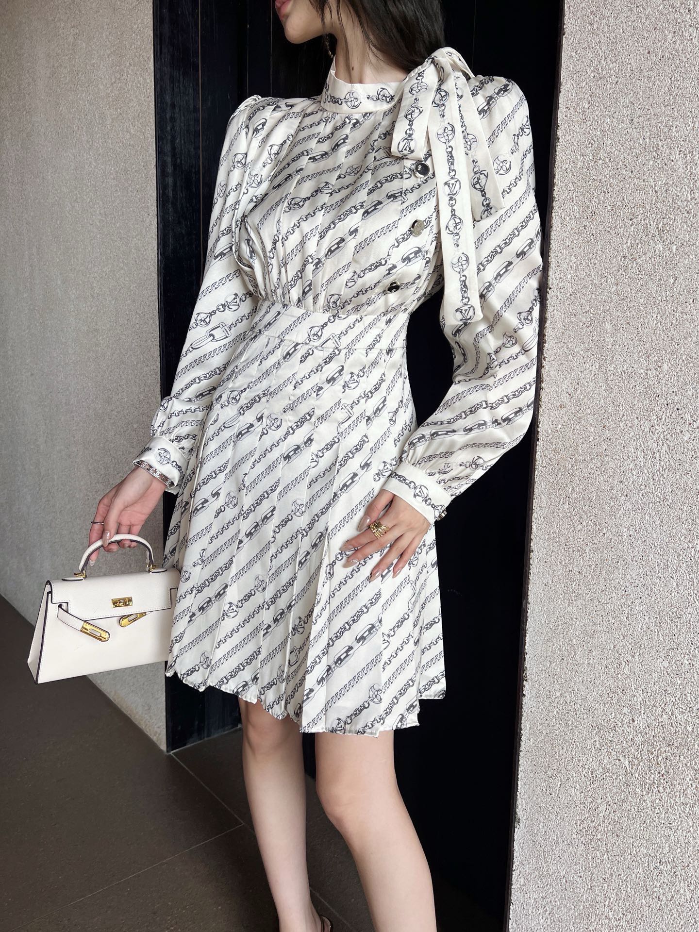 L 25ss printed dress