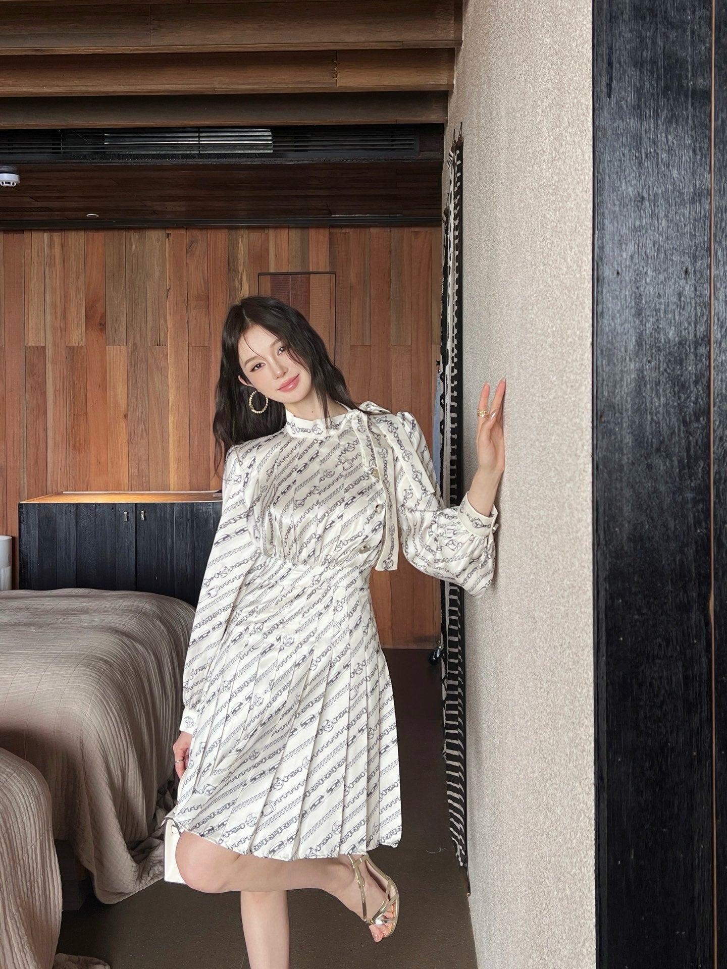 L 25ss printed dress