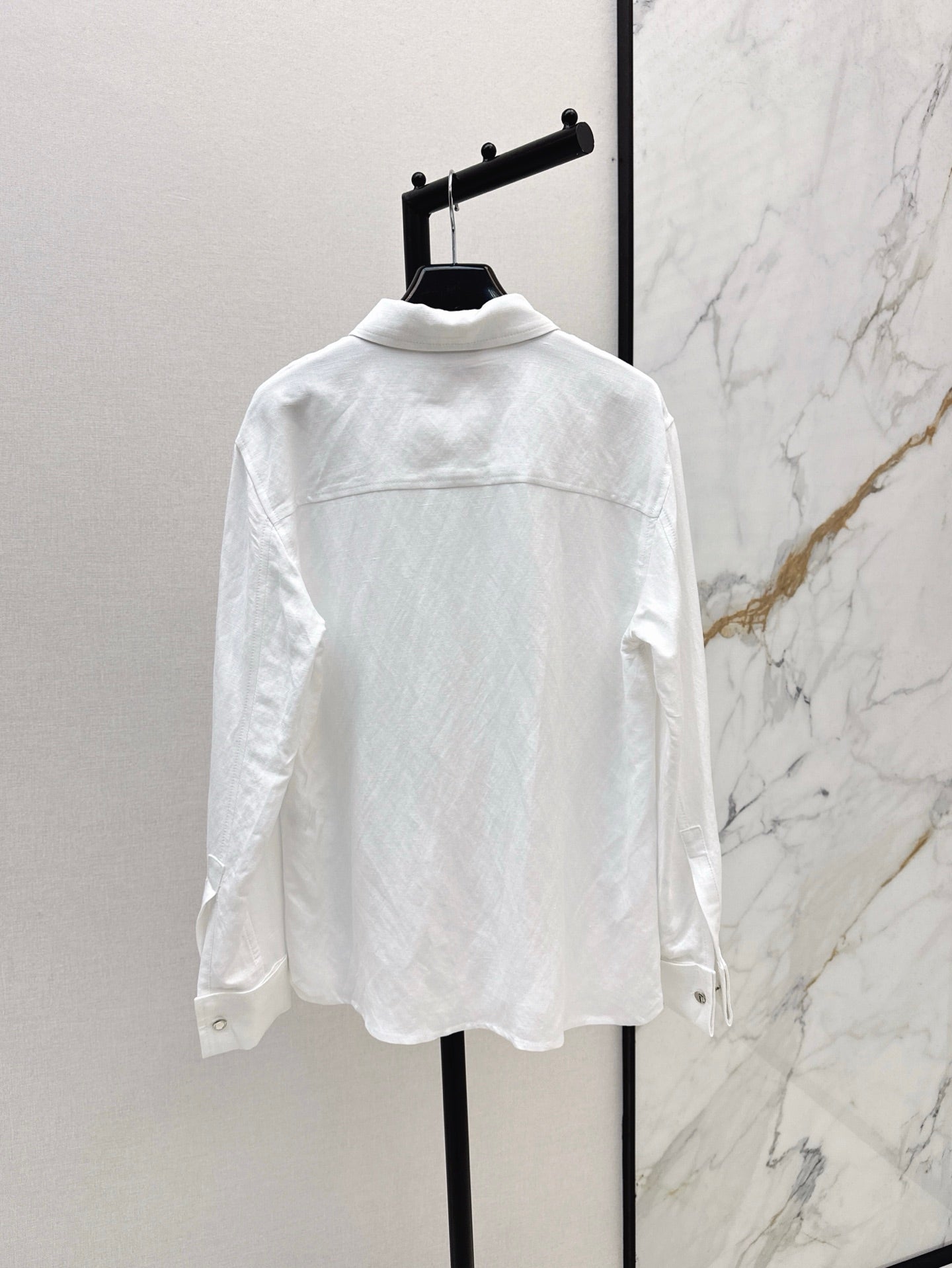 Sa 25ss embroidered linen shirt