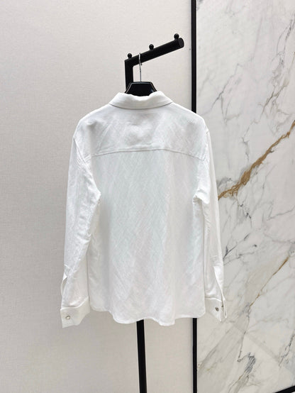 Sa 25ss embroidered linen shirt