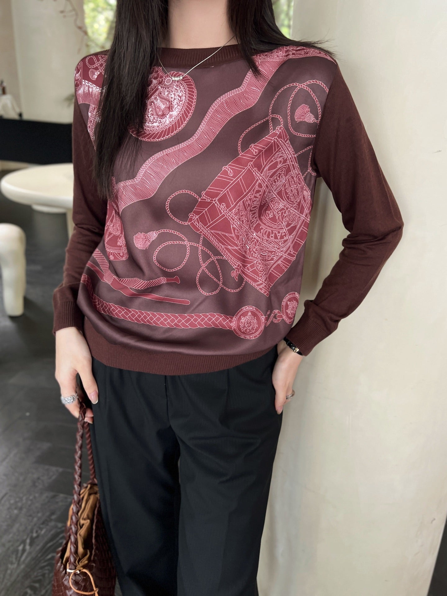 H 25ss knitted shirt