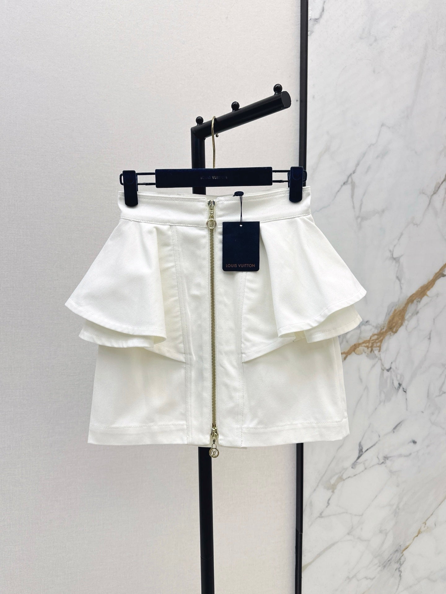 25ss ruffle denim skirt