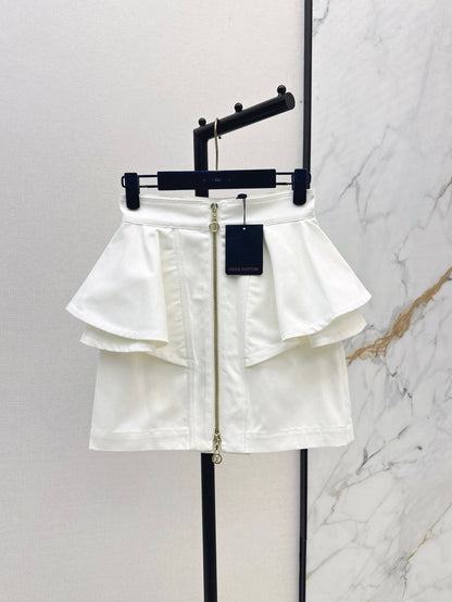 25ss ruffle denim skirt