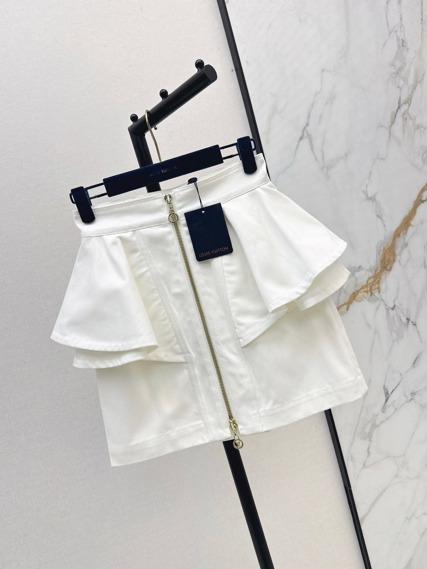 25ss ruffle denim skirt