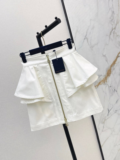 25ss ruffle denim skirt