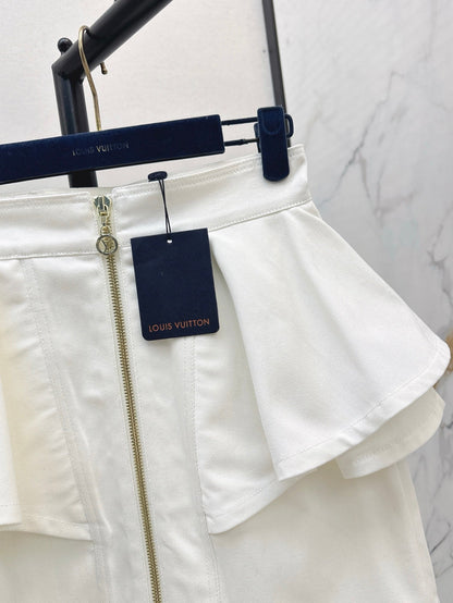 25ss ruffle denim skirt