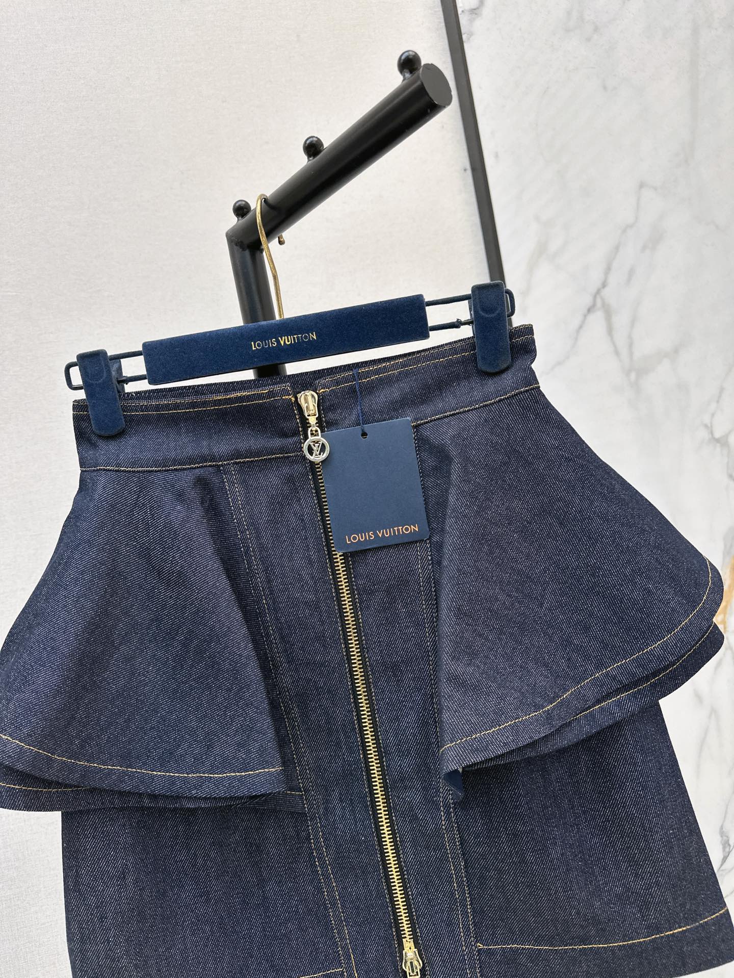 25ss ruffle denim skirt