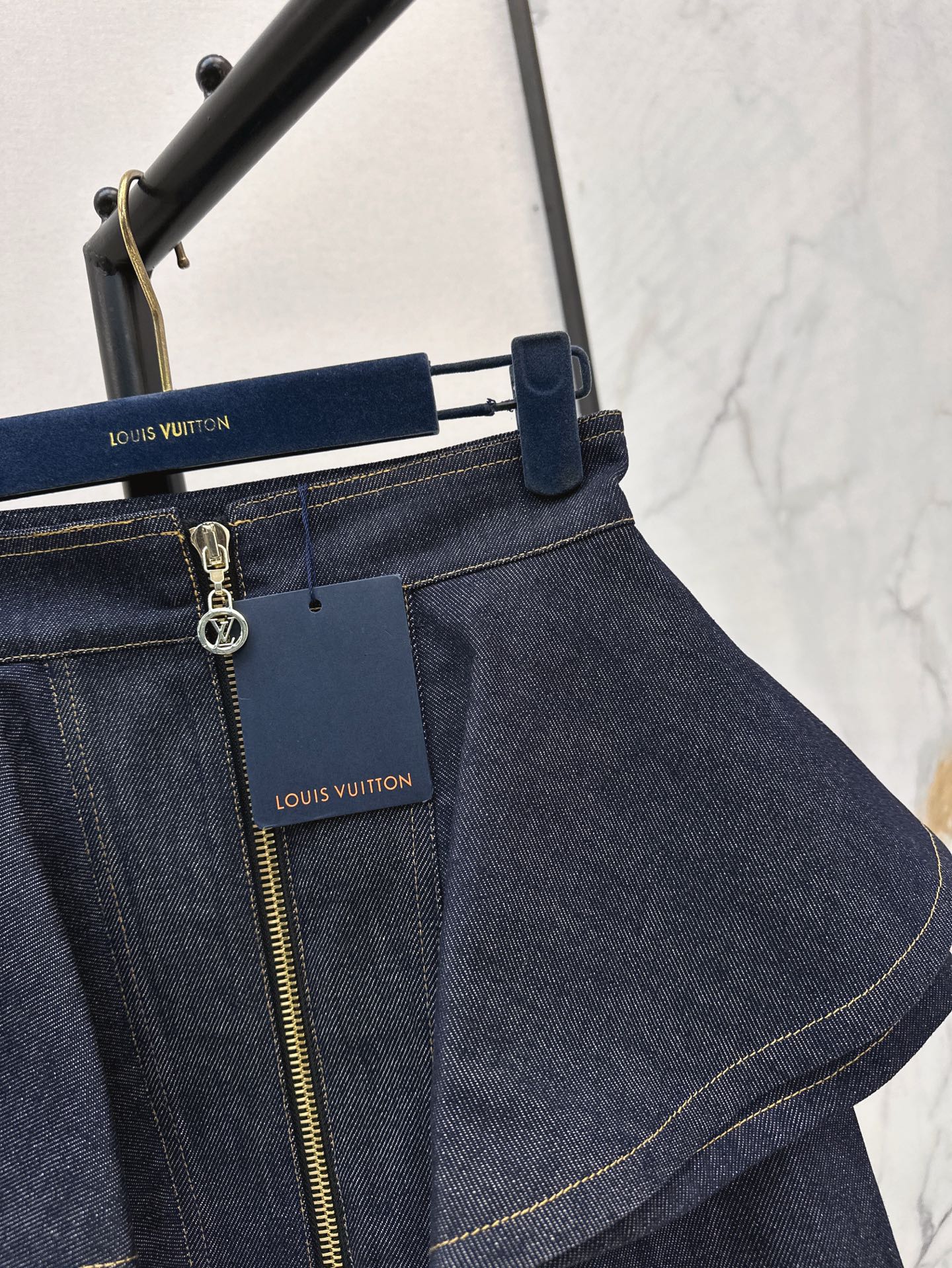 25ss ruffle denim skirt