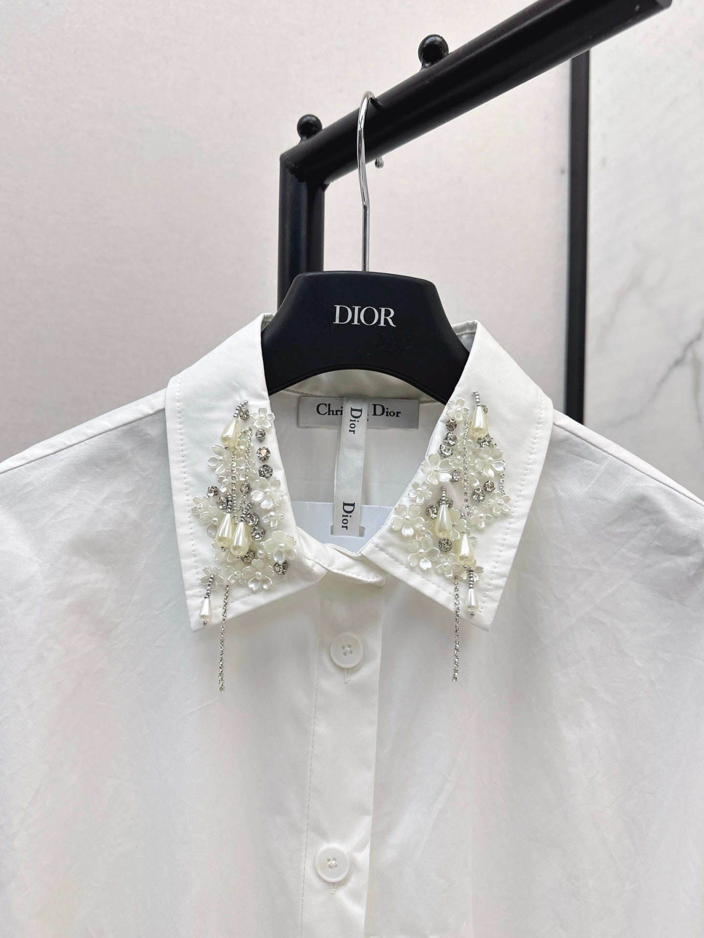 25ss beaded shirt dress