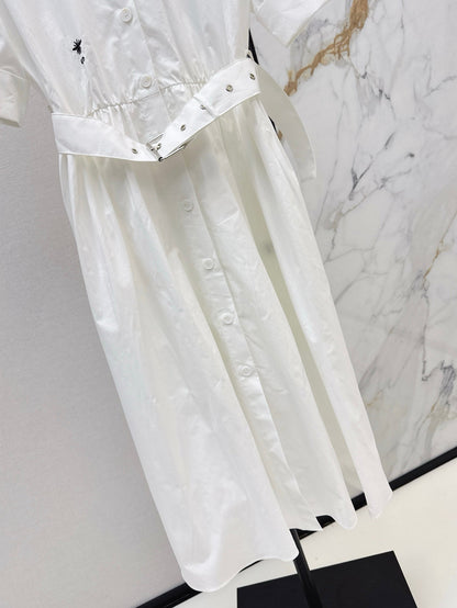 25ss beaded shirt dress