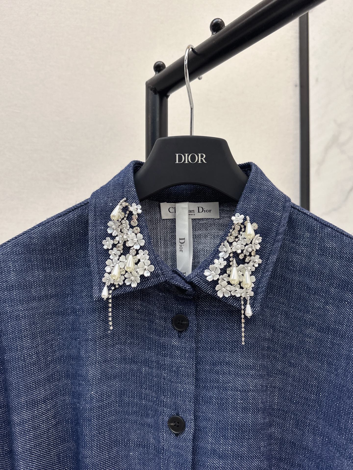 25ss beaded shirt dress