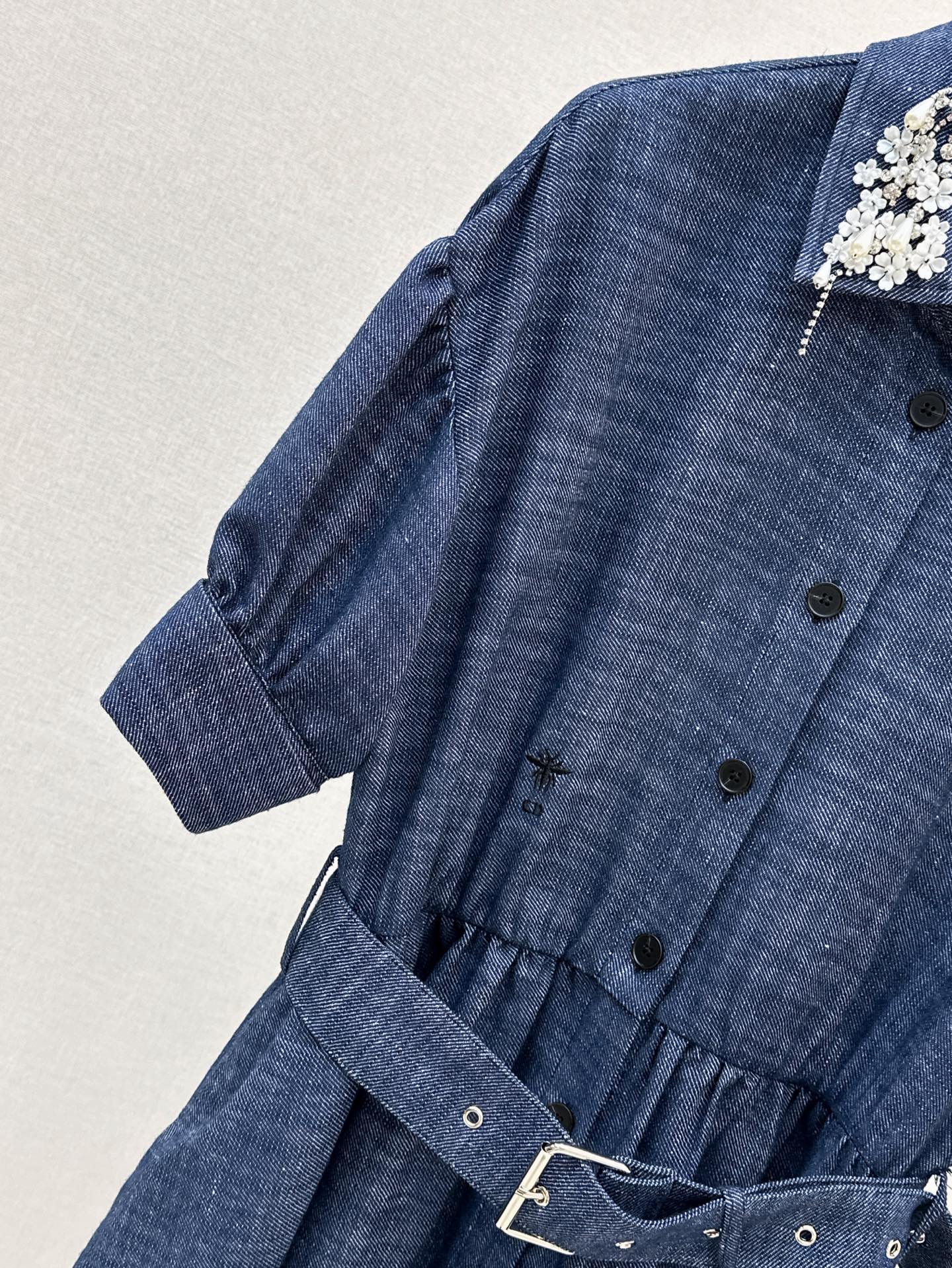 25ss beaded shirt dress