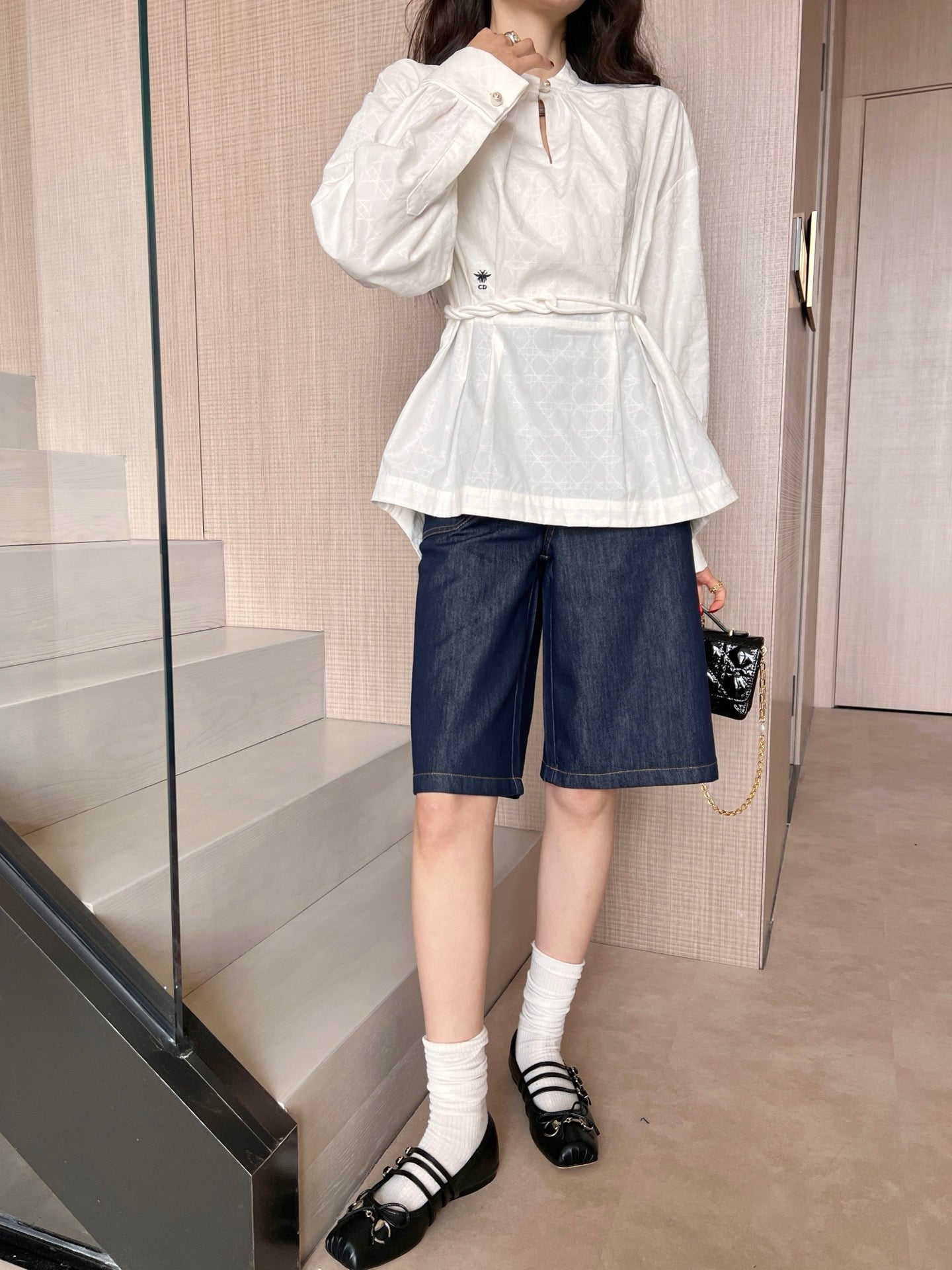 25ss drawstring shirt