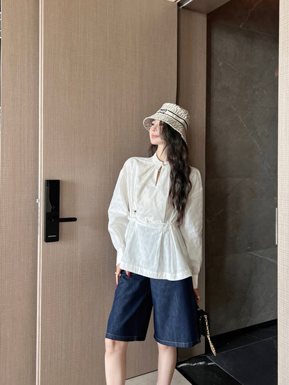 25ss drawstring shirt