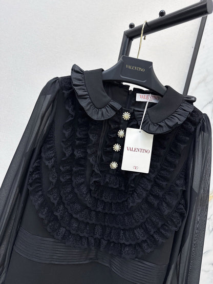 25ss ruffle lace dress