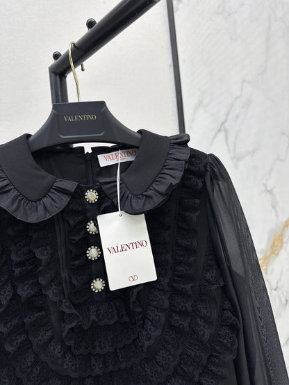 25ss ruffle lace dress