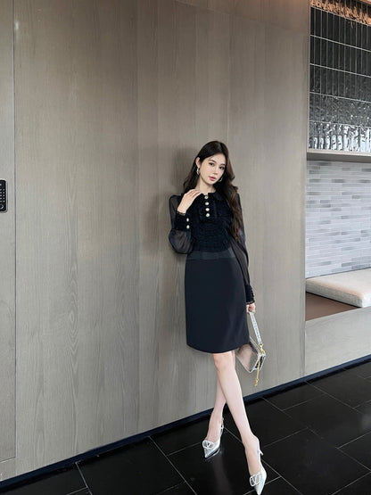 25ss ruffle lace dress