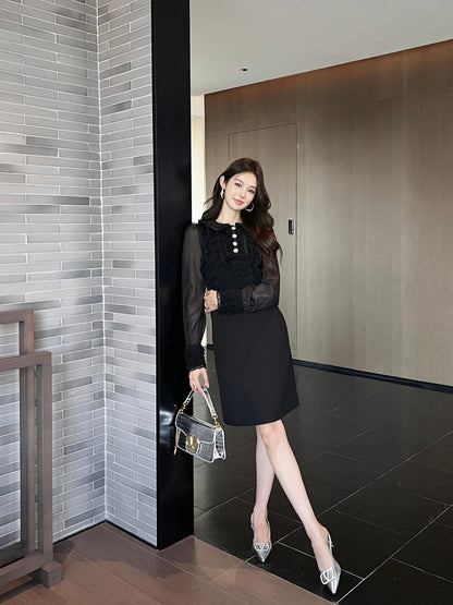 25ss ruffle lace dress