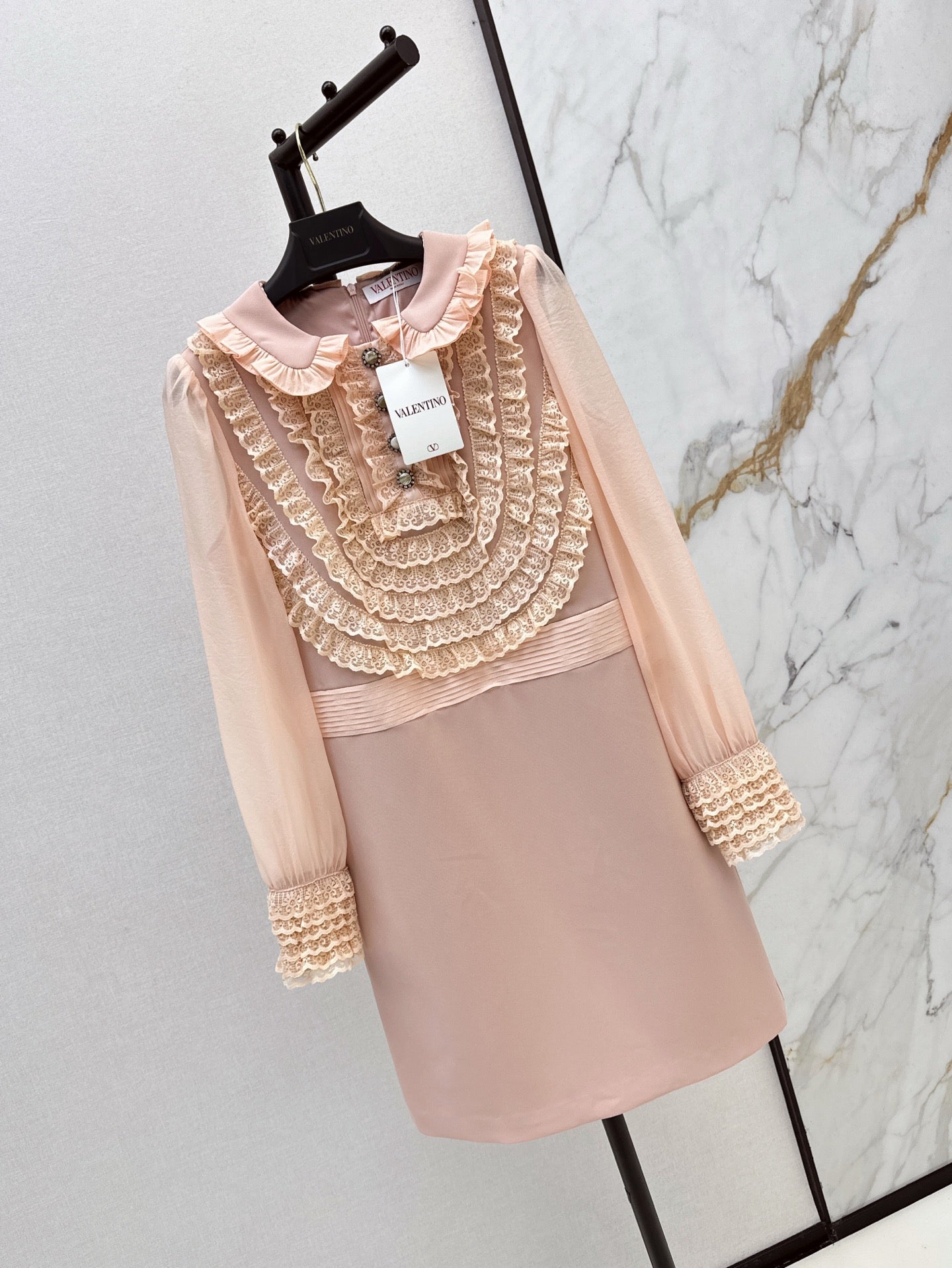 25ss ruffle lace dress