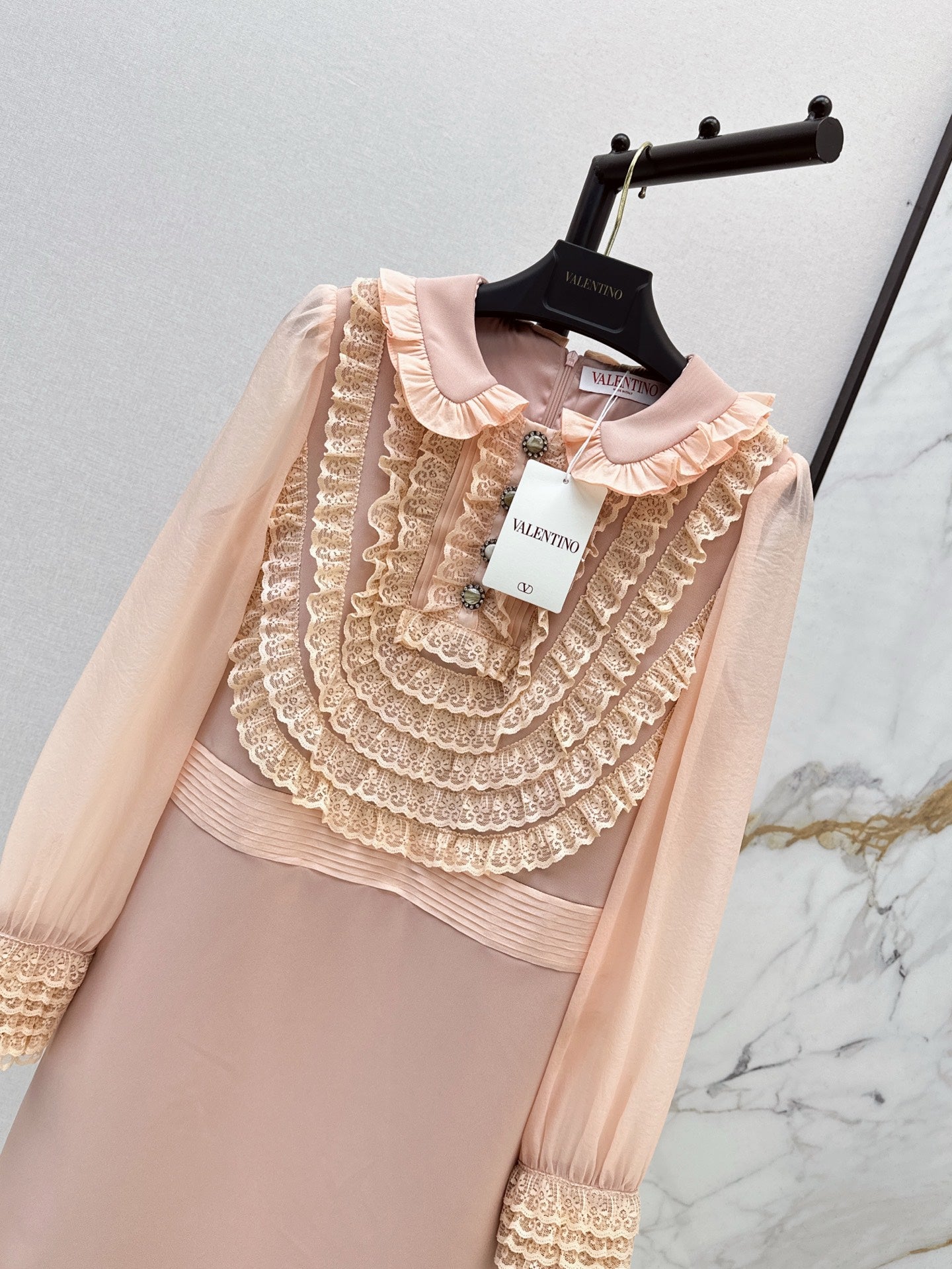 25ss ruffle lace dress