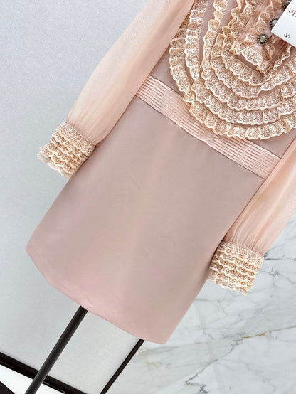 25ss ruffle lace dress