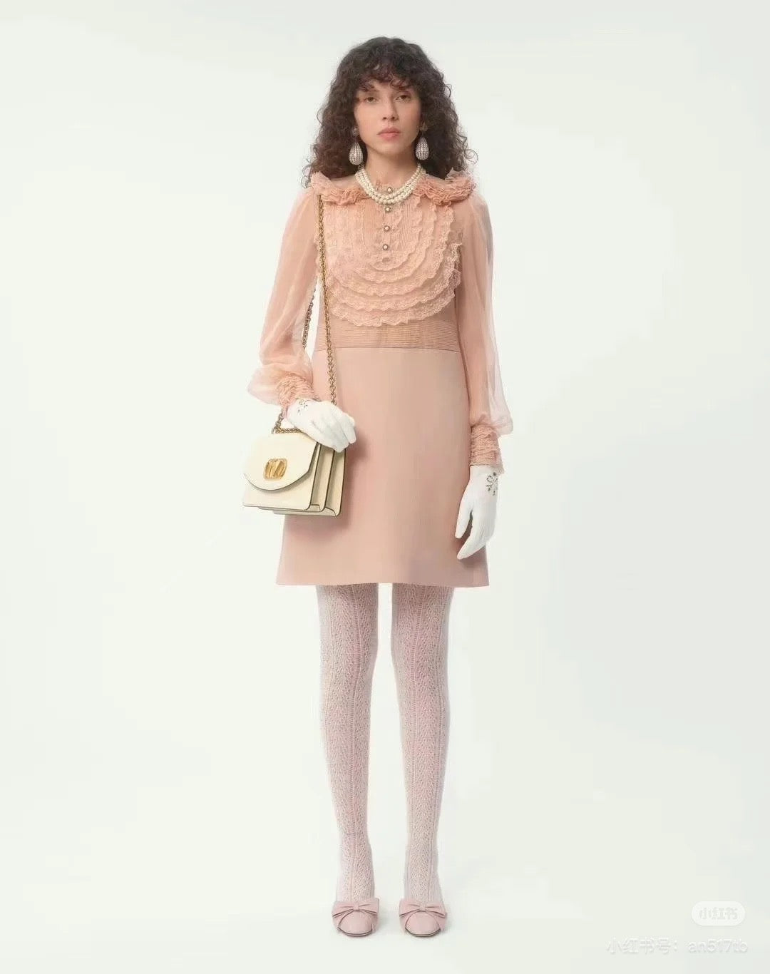 25ss ruffle lace dress