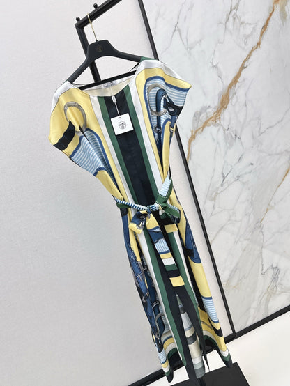 25ss coaching remix Silk dress