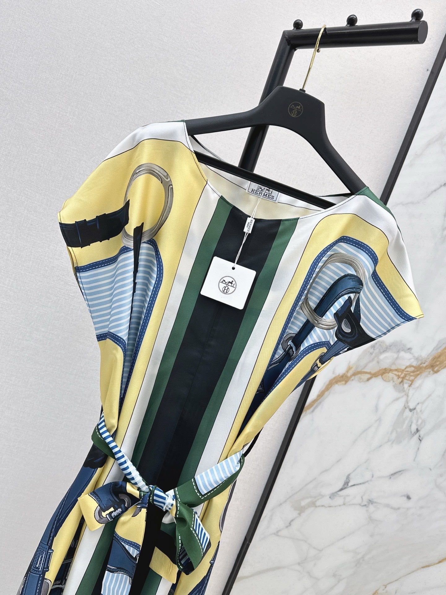 25ss coaching remix Silk dress