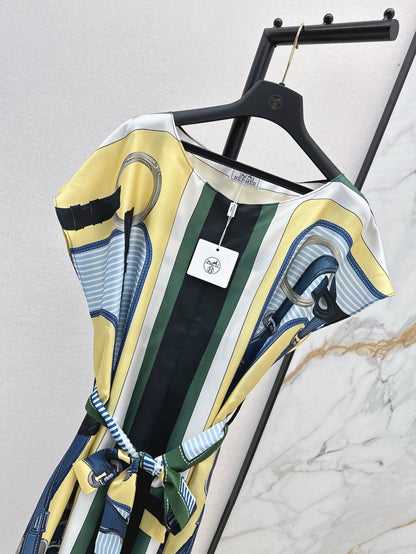 25ss coaching remix Silk dress