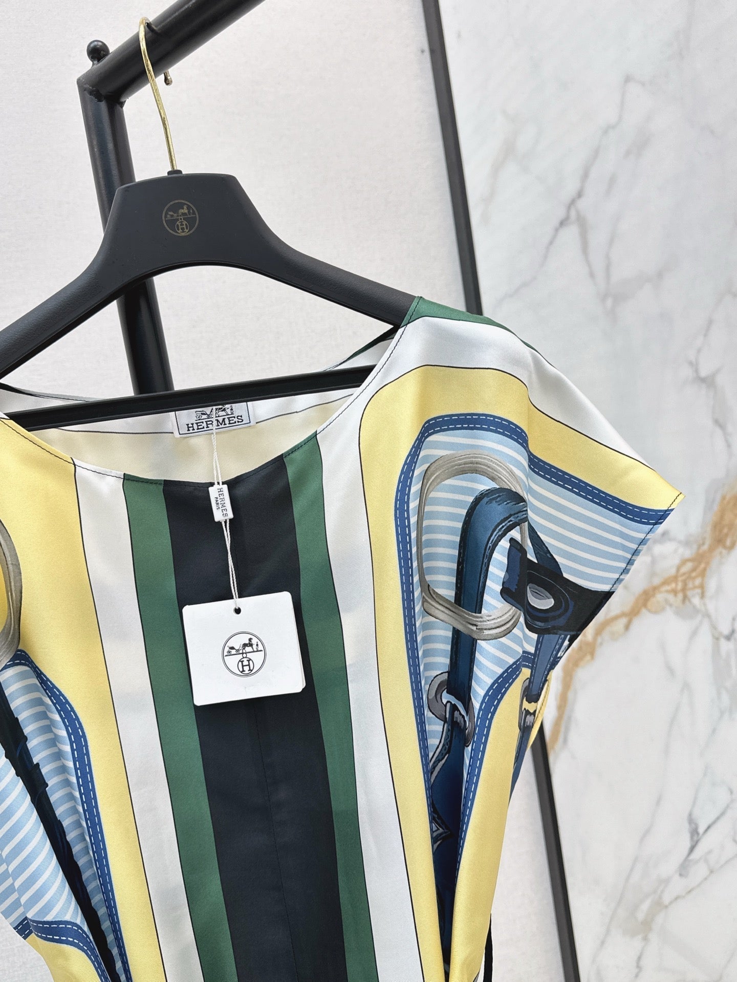 25ss coaching remix Silk dress