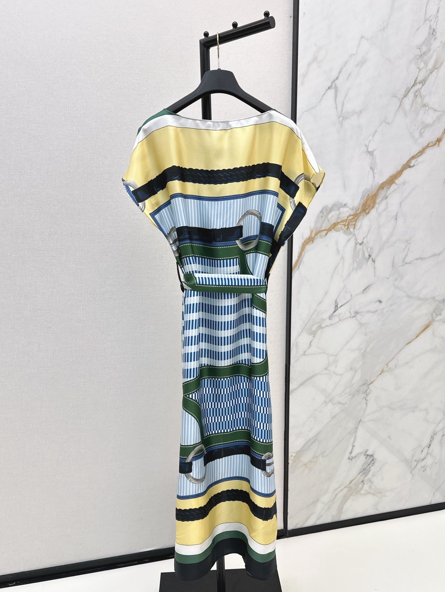 25ss coaching remix Silk dress