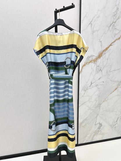 25ss coaching remix Silk dress