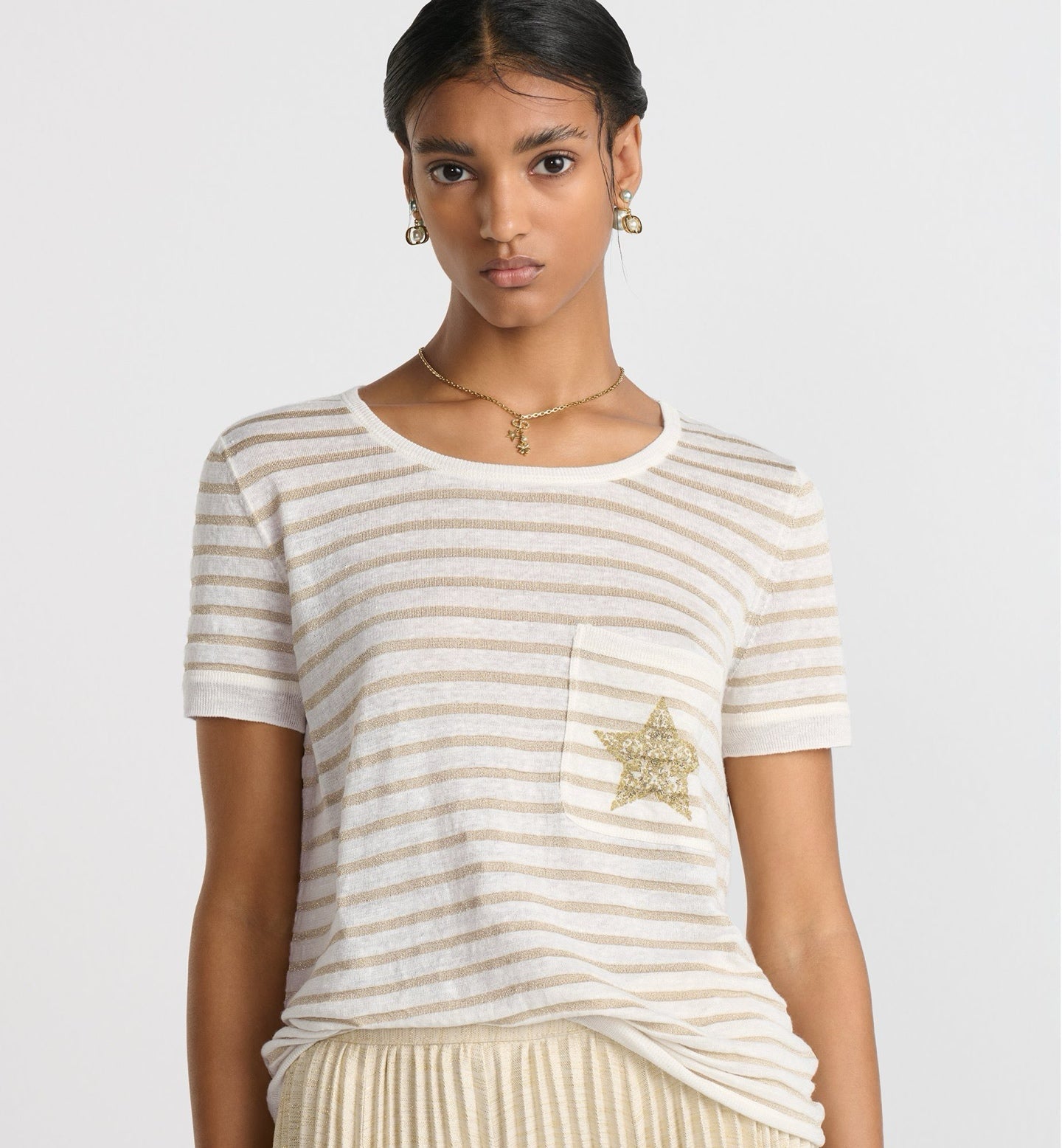 25ss embroidered t-shirt