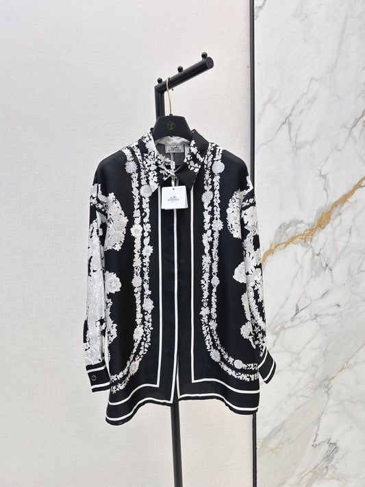 H 25ss Silk buttons shirt