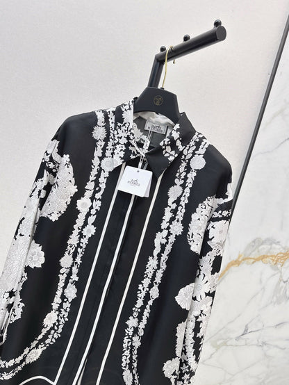 H 25ss Silk buttons shirt