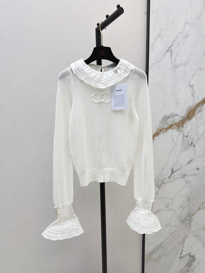 25ss knitted ruffle sweater