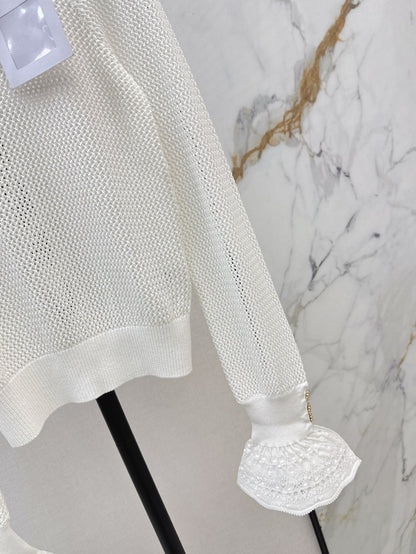 25ss knitted ruffle sweater