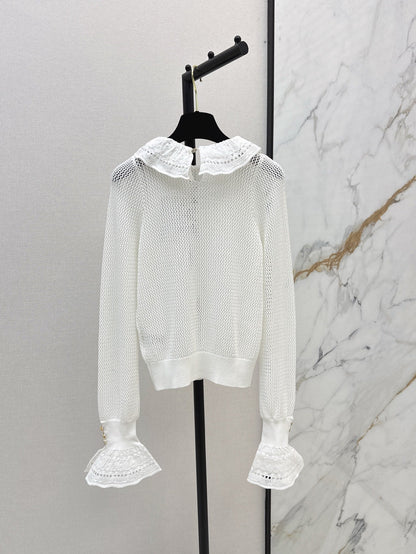 25ss knitted ruffle sweater