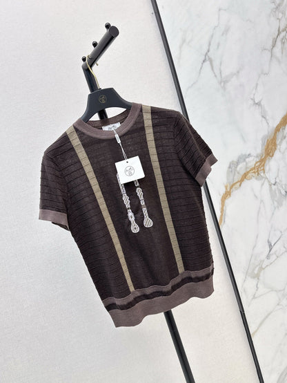 25ss jacquard knitted t-shirt