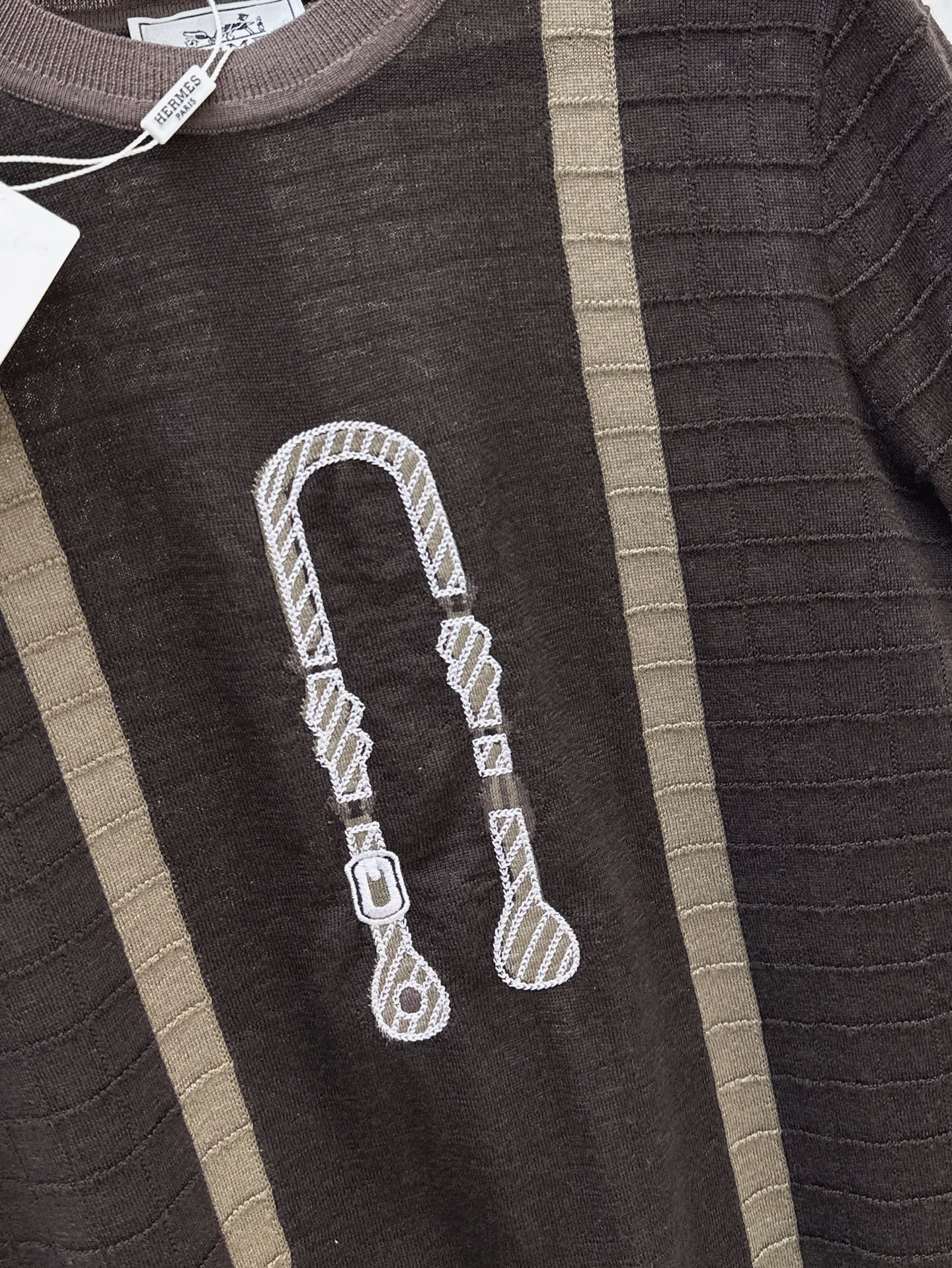 25ss jacquard knitted t-shirt