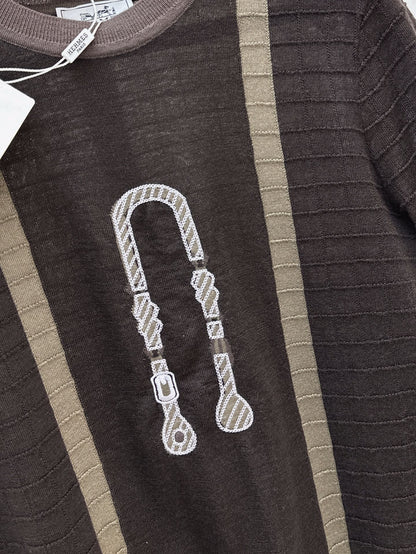 25ss jacquard knitted t-shirt