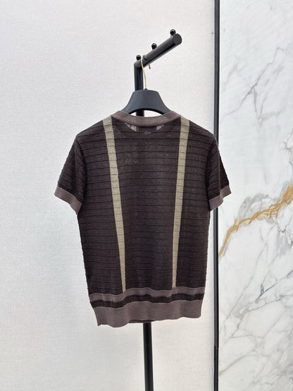 25ss jacquard knitted t-shirt