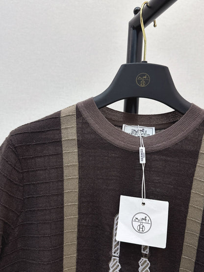 25ss jacquard knitted t-shirt