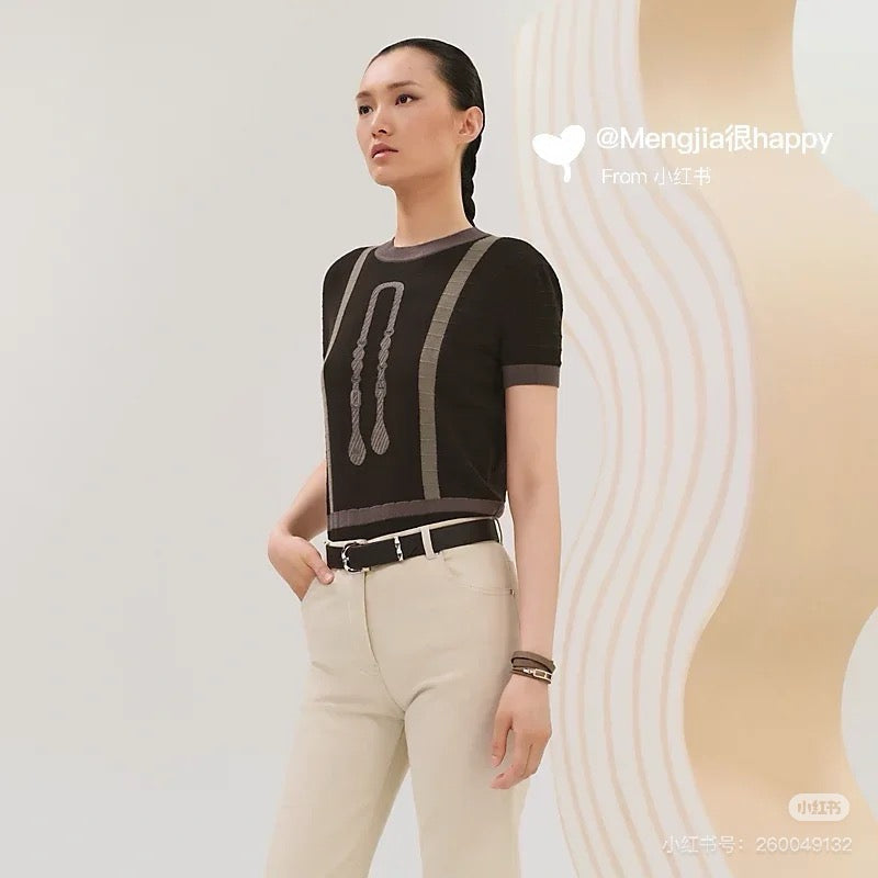 25ss jacquard knitted t-shirt