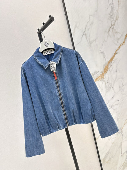 25ss pleated denim jacket
